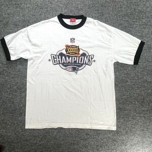 PATRIOTS Shirt Extra Large CHAMPION NFL Football Ringer Tee New England